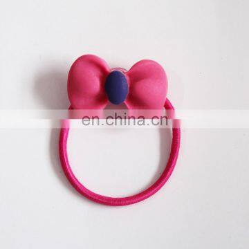 Cute Kids Hot Pink Star Ponytail Hair Band Elastic photo-3