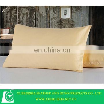 light color down pillow in oblong shape