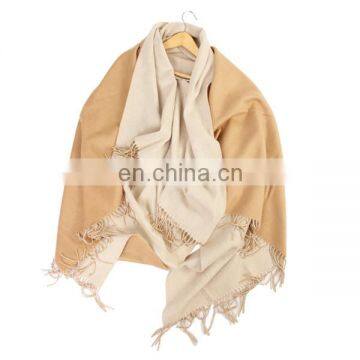 luxury romantic fashionable double side lambs wool stock blanket tassel shawl