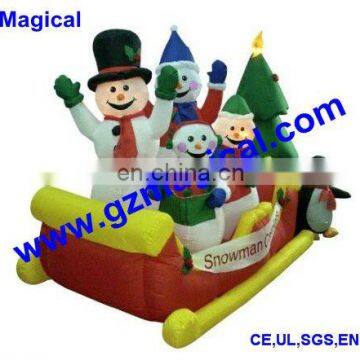Inflatable Snowman Family