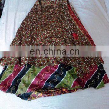 Saree Printed WRAPE ROUND MIX SILK PRINTED LONG SKIRTS photo-6