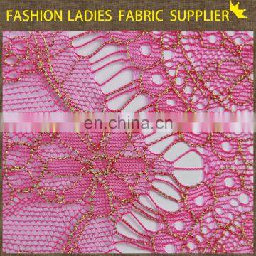 Soild Color Nice Flower High End Ladies Garment Nylon/cotton Lace Fabric photo-5