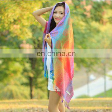 New Minority Style Summer Cotton Flax Paisley Jacquard Decoration Scarf for Girl photo-2