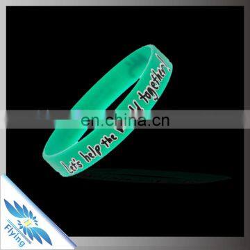 Glow in dark silicone wristbands Cool Green Light Blue Light Special Glow in Dard