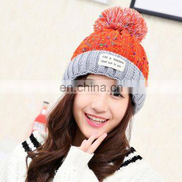 Custom Logo Women Knit Winter Beanie Caps for Womens photo-6