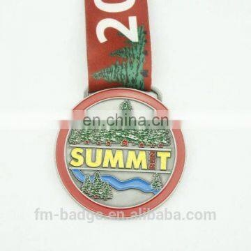 westport sea 2 summit triathlon anti silver run medals,new design of custom Japan summit meeting medal