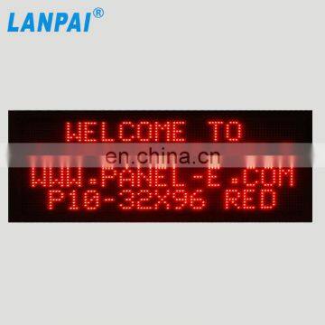 LANPAI top quality outdoor P10 used led signs ticker sale