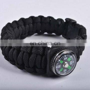 2013 adjustable braid hiking survival bracelet with strong shackle