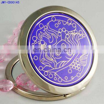 goldfish purple tone mini pocket makeup mirror