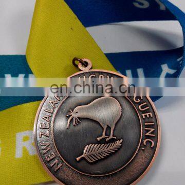 Zinc alloy, antique copper sport medal Customized Logo