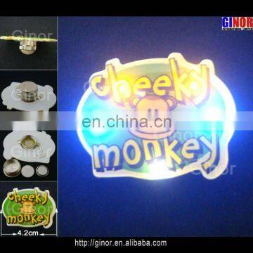 2lights monkey led flashing pin