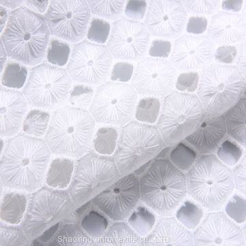 cotton embroidery lace fabric with holes