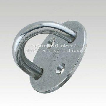 Stainless Steel Round Sail Shade Pad Eye Plate U-shaped Hook Ring Welded