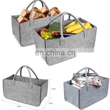 Factory direct sale wear-resisting 100% polyester felt fabric storage basket