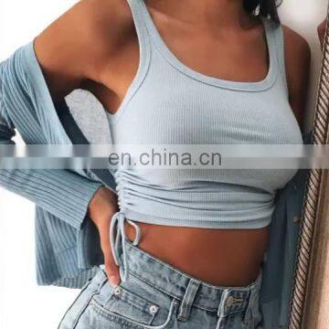 Summer Slim Render Short Top Sexy Women Sleeveless U Croptops Tank Tops Solid Black/White Crop Tops Vest Tube Top 4 Colors