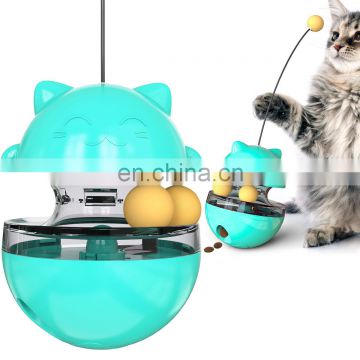 2020 new wholesale Multi Colors Interactive Cat Food Dispensing Toys Ball Tumbler for Cats Playing