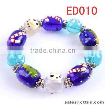 adjustable glass bead bracelet