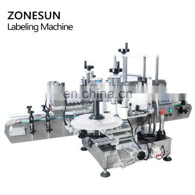 ZONESUN ZS-TB300M Automatic Stickers Flat Bottle Double Sided Labeling Machine For Square Bottles photo-5