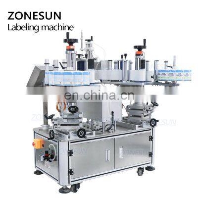 ZONESUN ZS-TB806 Semi Automatic Double Size Tube Sticker Water Flat Bottle Labeling Machine For Bottles photo-5