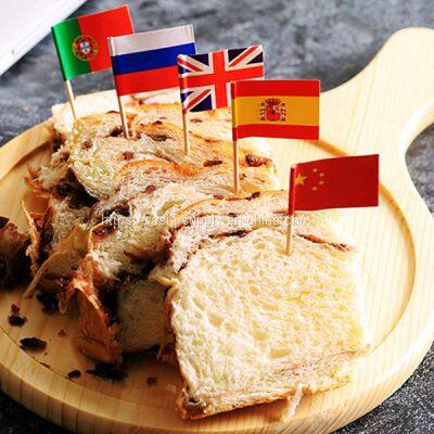 Disposable Party Food Flag Picks, Cake Toothpick Flags With Logo Pack of 144 Pieces photo-4