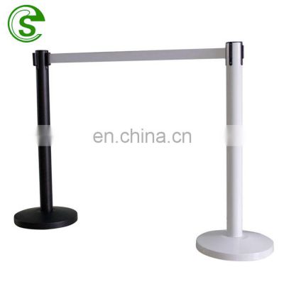 Restaurant Queue Master Barrier Stand with Retractable Belt Stainless Steel Crowd Control Barrier