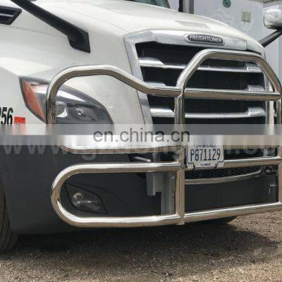 304 OEM Stainless Steel Heavy Duty Bull Bar Freightliner Cascadia Big Truck Deer Grille Guard Front Bumper photo-5