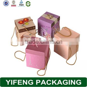 2015 Professional high quality custom fold packing cardboard box with handle