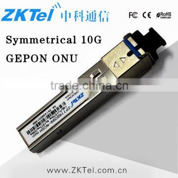 Symmetrical 10G GEPON ONU SFP+ 20km optical module, commercial temperature, SC connector