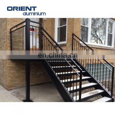 China Made Hot Sale interior exterior balcony terrance pipe railing aluminum handrail/aluminum stair handrail