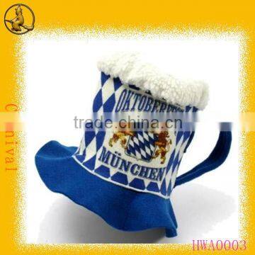 Blue Velvet Oktoberfest Hat for Adults