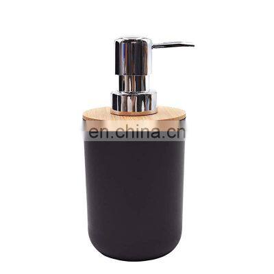 Stock Bathroom Accessories Bamboo Bathroom Soap Dispenser Set Bathroom Toothbrush Holder Set photo-3