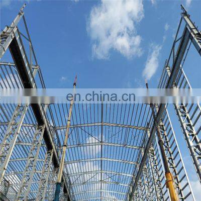 cost of prefabricated galvanized metal warehouse construction design with mezzanine