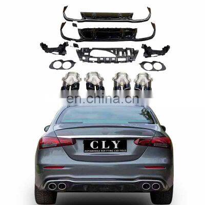 CLY automotive parts Tips For 2021 Benz E-class W213 upgrade E53 AMG Diffuser with exhaust pipe