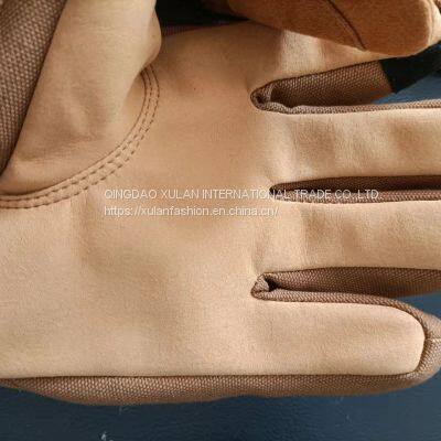 Microfiber Suede Cowhide Leather Gloves Men and Women Ski and Snow Gloves photo-2