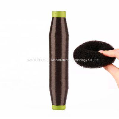 0.155mm Black Color Nylon Monofilament Yarn For Hair Bun