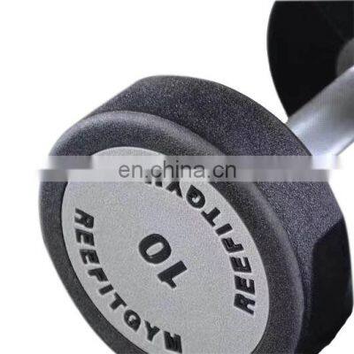 china bodybuilding cast iron life fitness round stainless steel dumbbell