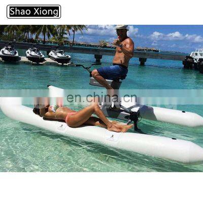 Water Boat Pedal Boats Inflatable Water Bicycle Sea Bike Pedal Bike Riding Tube Waterbike Chiliboat PVC Pontoons photo-3