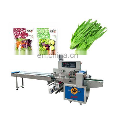 Kitech Automatic packing wrapping machine flow pack lettuce leafy vegetable flow pillow packaging machine