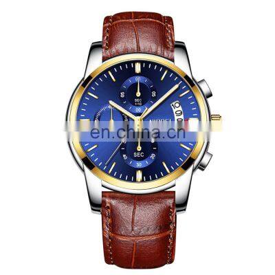 NIBOSI 2020 New Brand Quartz Watch Men Sport Watches Men Steel Band Military Clock Waterproof Gold Wrist Watch Relogio Masculino