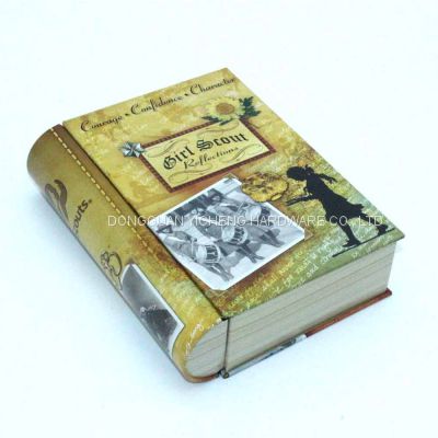 Book shaped tin