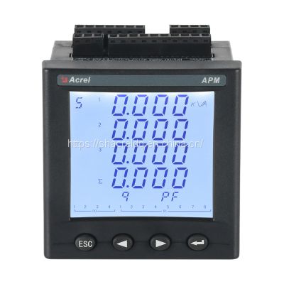 Acrel APM800 high accuracy network electrical analyzer accuracy class 0.5S support SD card expansion record  RS485/modbus LCD display