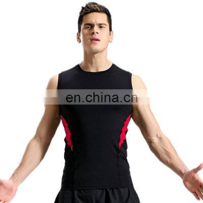 Quick Dry Custom Sleeveless Colour Blocking Gym Fitness Sports Wear Tank Top Men's Basketball Training Breathable Vest Clothing