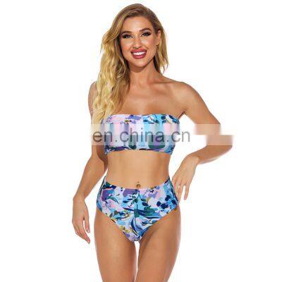 Fashion Sexy Women Beachwear Two Pieces Women Good Quality Swimwear High Waist Bikini