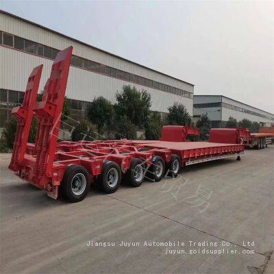 Large Cargo Transport Trailer, Heavy-duty Low Flatbed Semi-trailer, Axle Semi-trailer, Engineering Transport Trailer photo-4