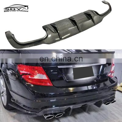 W204 C Class  AMG Style Carbon Fiber Rear Diffuser Rear Bumper Lip For Mercedes Benz W204 C Class C63