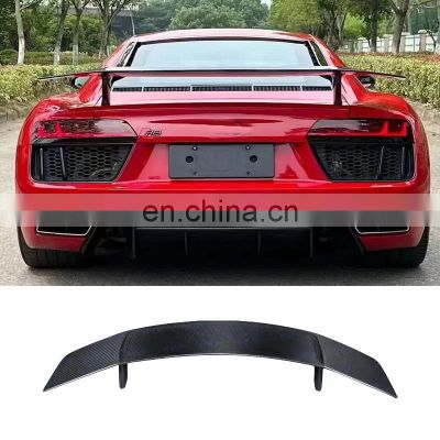 R8 High Quality V Style Carbon Fiber Rear Spoiler  For  For Audi R8 2017-2019 Wing Spoiler