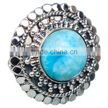 Rare Larimar 925 Sterling Silver Ring Ring,925 sterling silver jewelry wholesale,JEWELRY EXPORTER