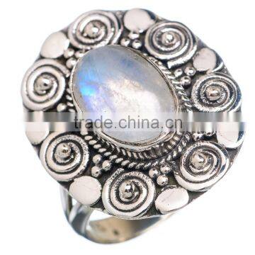 RAINBOW MOON STONE 925 STERLING SILVER RING ,925 STERLING SILVER JEWELRY WHOLE SALE,JEWELRY EXPORTER