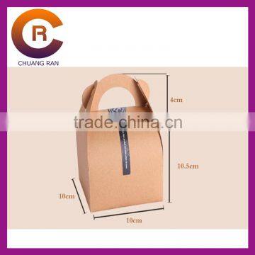 Kraft paper logo printed custom loaf cake boxes