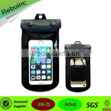 dry bag pvc material mobile phone waterproof bag with earphone jack for iPhone fishing rafting swimming